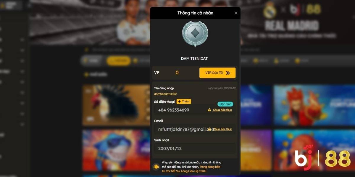 Hướng dẫn cách thay đổi Email/Số điện thoại BJ88 2 Hướng dẫn cách thay đổi Email/ Số điện thoại BJ88. Nguồn ảnh: oooor.io