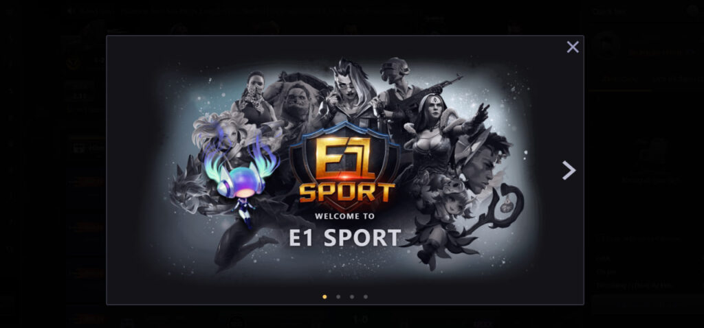 Tại sảnh Bj88 h&atilde;y k&eacute;o xuống ph&iacute;a dưới c&ugrave;ng bạn sẽ thấy nh&agrave; cung cấp E1 Sport - Thương hiệu h&agrave;ng đầu chuy&ecirc;n về thao điện tử