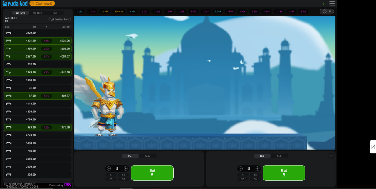 Trải nghiệm Crash Game BJ88 tối ưu tại Việt Nam năm 2026 3 Garuda God - Trò chơi Crash Game được nhà cung cấp R88 phân phối tại BJ88