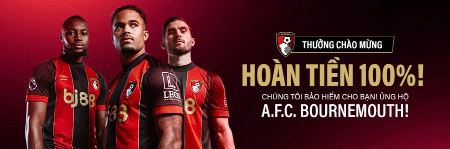 BJ88 ⭐️ Trực Tiếp Đá Gà BJ88VND.Com Chính Thức 2026 21 Hoàn tiền 100% khi đặt cược vào A.F.C. Bournemouth