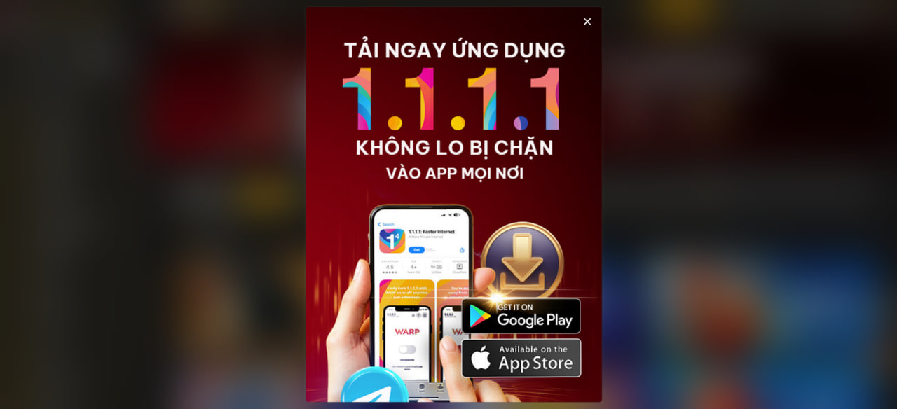 Ở một số quốc gia như Việt Nam, bạn cần c&agrave;i đặt App 1.1.1.1 để truy cập v&agrave;o Website do nh&agrave; mạng đ&atilde; chặn. Tuy nhi&ecirc;n, khi tải App BJ88 về điện thoại th&igrave; bạn kh&ocirc;ng phải c&agrave;i đặt th&ecirc;m phần mềm để hỗ trợ c&ocirc;ng việc đ&oacute;